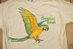 Vintage 1992 Tropical Birds Theme Graphic T-Shirt