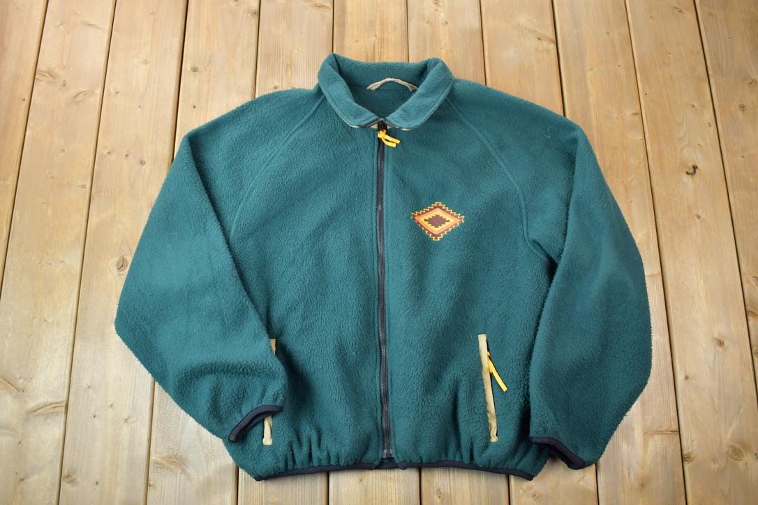 Vintage 1990s Fleece Full Zip Sweater