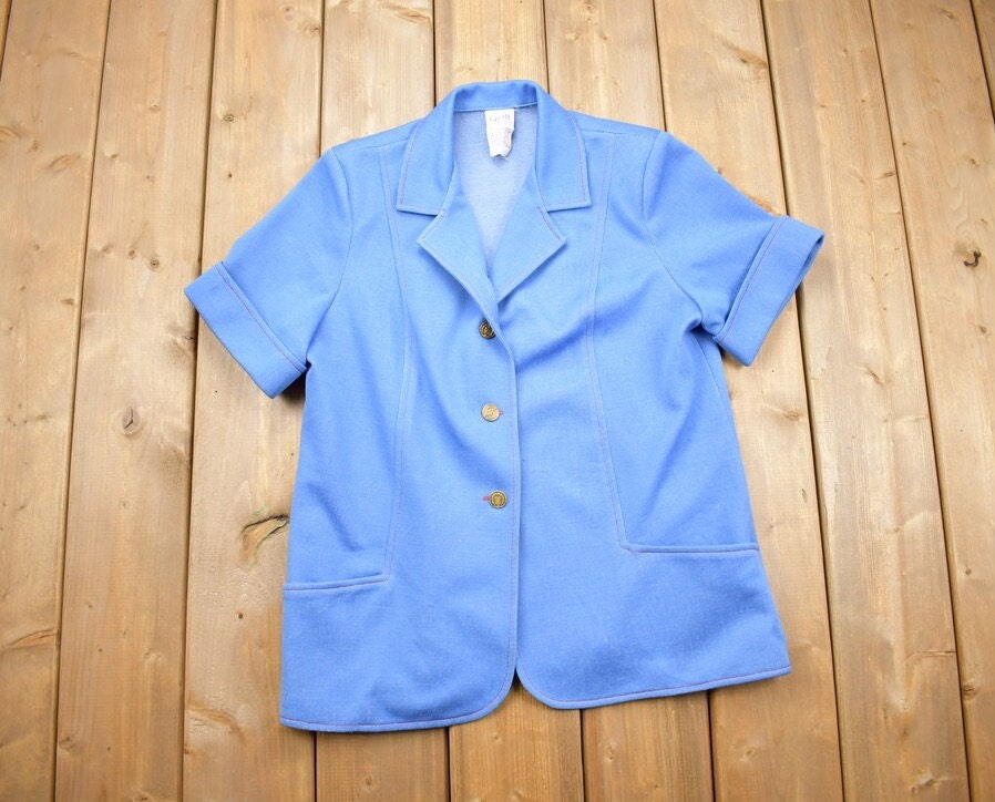 Vintage 1980s Graff Sky Blue Blazer