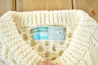 Vintage 1980s John Molloy Irish Fisherman Ribbed Wool Knit Sweater Men's Small