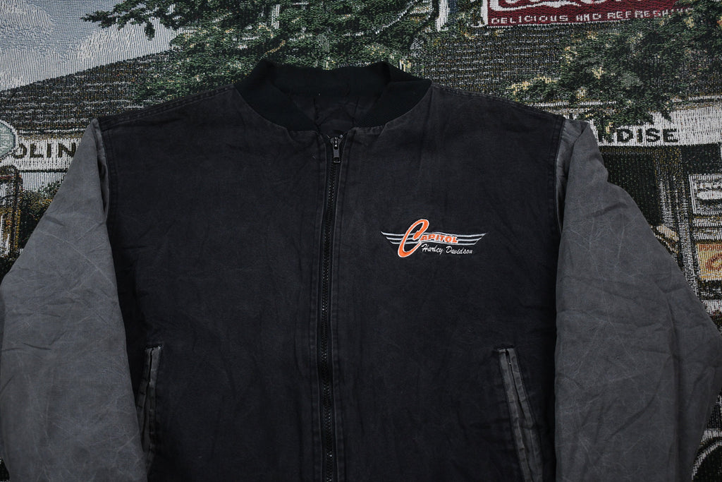 Vintage 1990s Harley Davidson Motorcycles Bomber Jacket