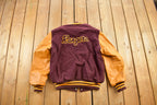 Vintage 1970s Rangers Senior Band Leather Letterman Varsity Jacket