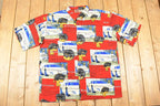 Vintage 1990s Up Roc AOP Hip Hop Rottweiler Abstract Button Up Shirt Men's XXL
