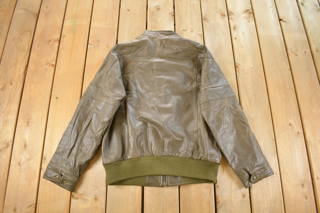 Vintage 1990s Echtes Leder German Leather Jacket Men's Medium