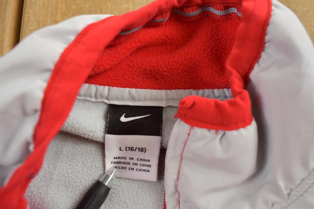 Vintage 1990s Ohio State University Buckeyes Collegiate Zip Up Nike Fleece Sweater / Embroidered / NCAA Sweatshirt / Sportswear / Americana