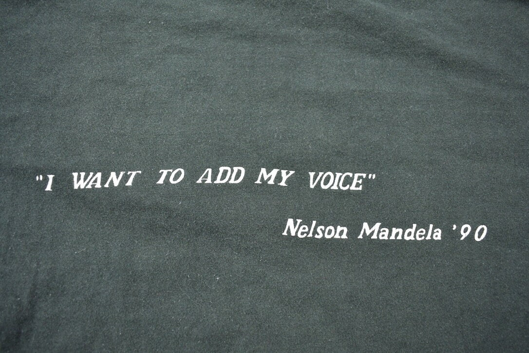Vintage 1990s Students for Students Tree Nelson Mandela Graphic T Shirt