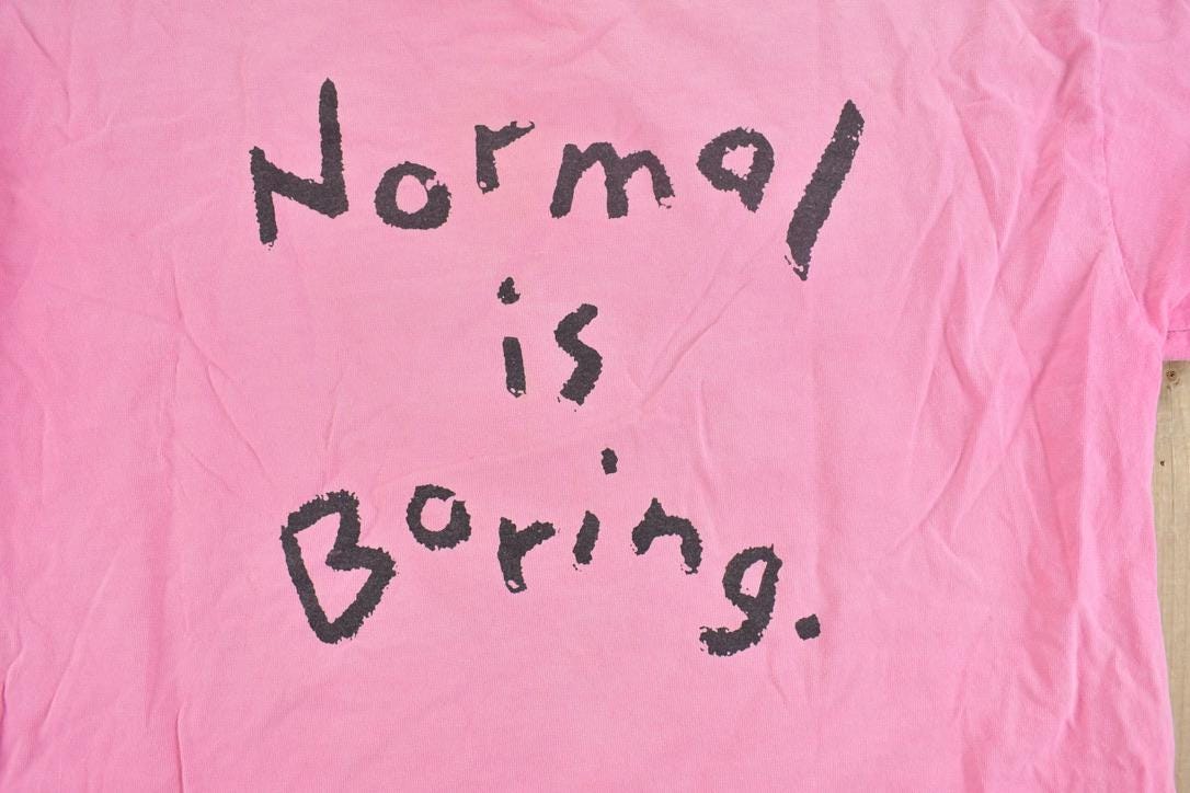 Vintage 1990s Fido Dido Normal Is Boring Graphic T-Shirt