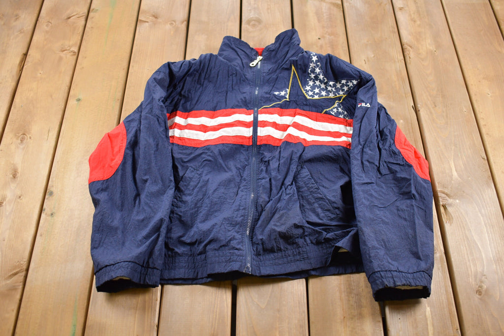 Vintage 1990s Fila Star Embroidered Windbreaker Jacket