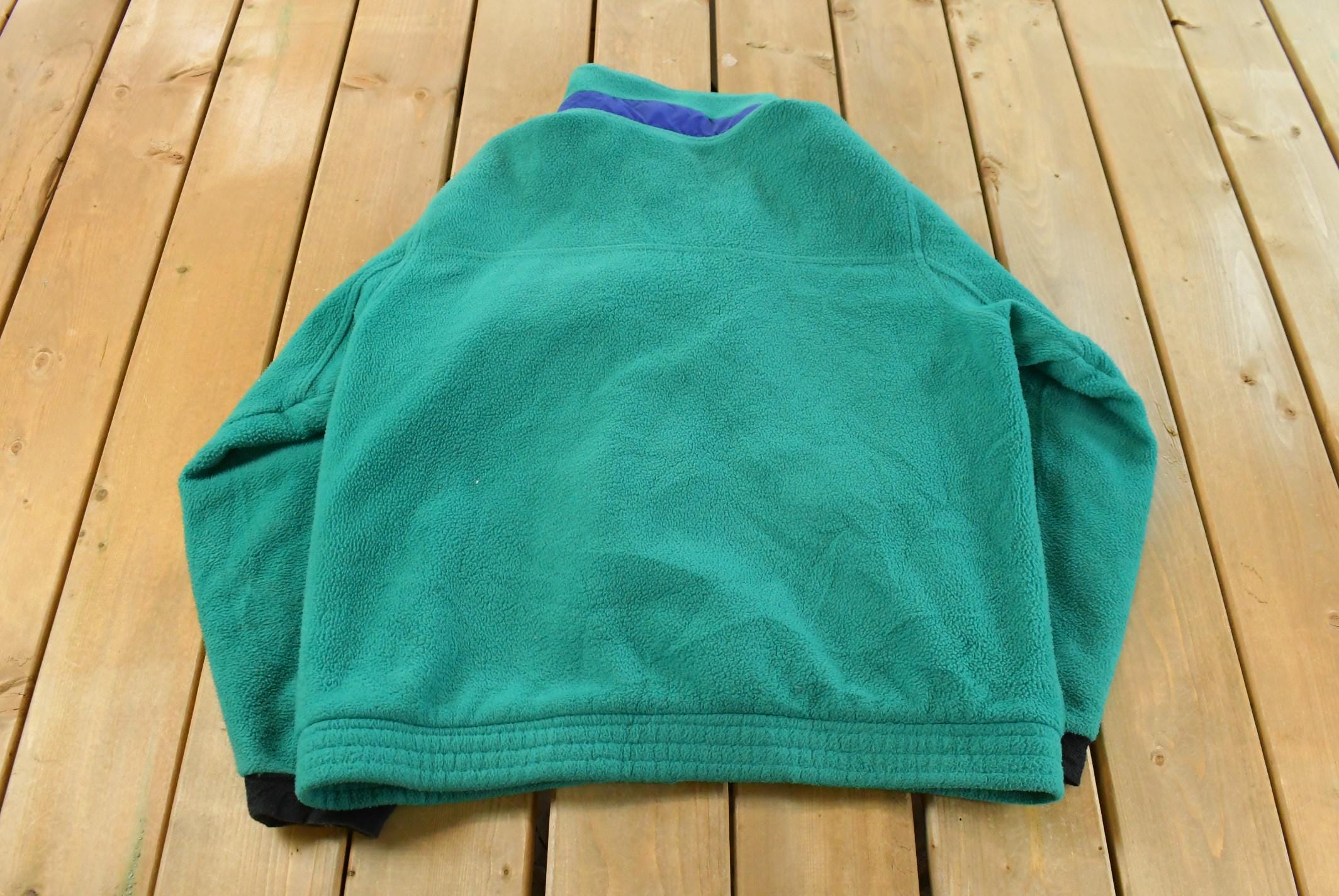 Vintage 1990s L.L. Bean Deep Pile Fleece Sweater Jacket Men's XL / Outdoors / Full Zip / Streetwear / Athleisure / Hiking