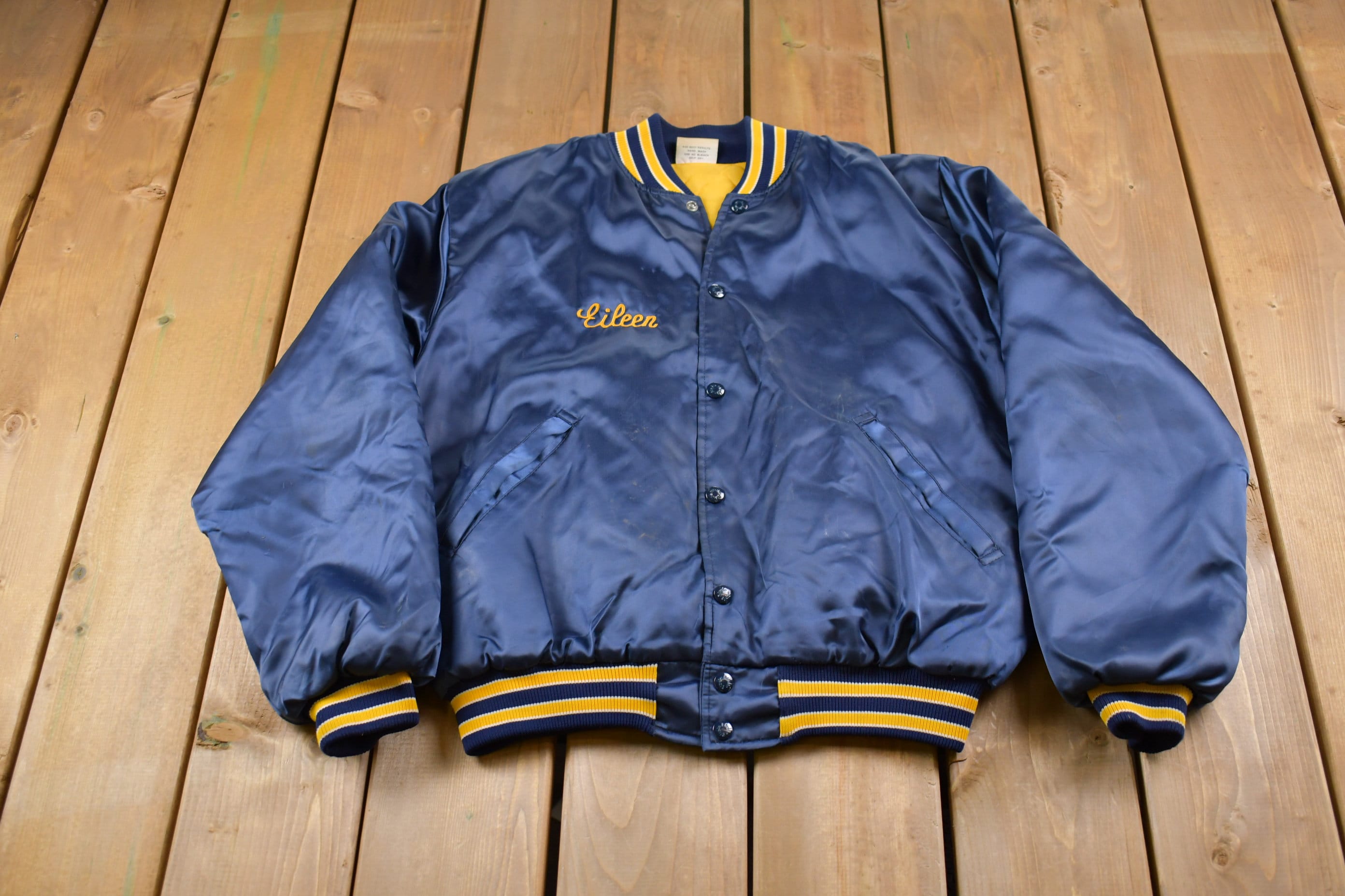 Vintage 1970s Birdie Santino's Pizza Shack Satin Bomber Jacket  Athleisure  Streetwear  Athletic Sportswear  Streetwear  70s Birdie