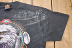 Vintage 1995 3D Emblem Sturgis Black Hills Rally Motorcycles All Over Print T-Shirt