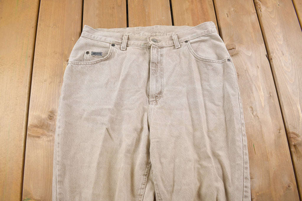 Vintage 1980's Lee Riveted Beige Jeans