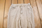 Vintage 1980's Lee Riveted Beige Jeans