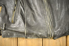 Vintage 1980s Distressed Leather Motorcycle Jacket