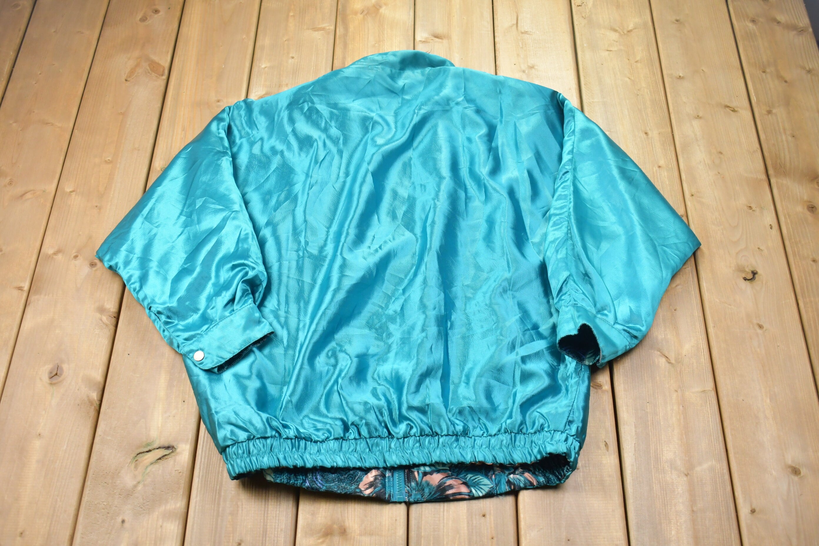Vintage 1990s Floral All Over Print Reversible Windbreaker Jacket