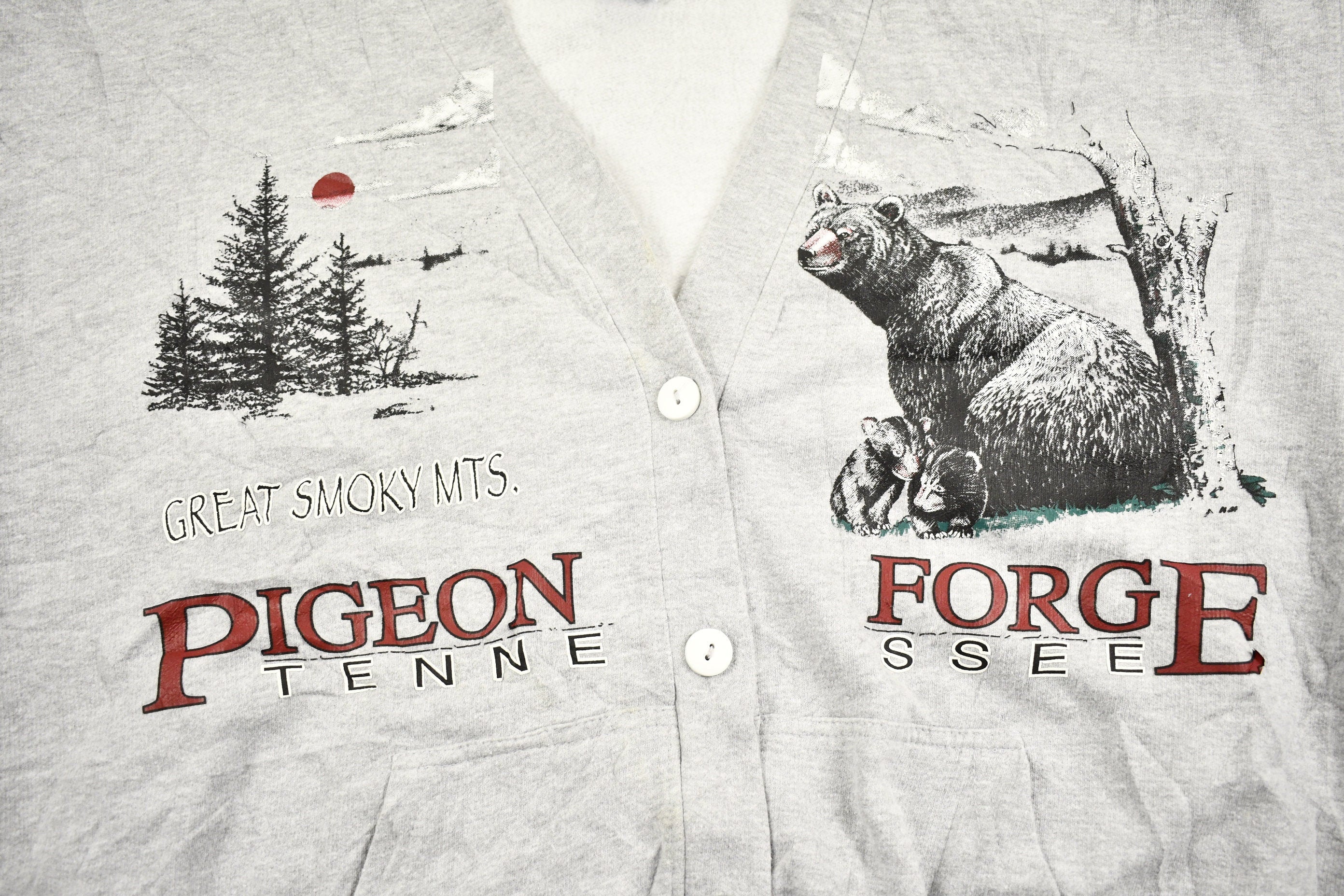 Vintage 1990s Pigeon Forge Tennessee Cardigan Sweatshirt