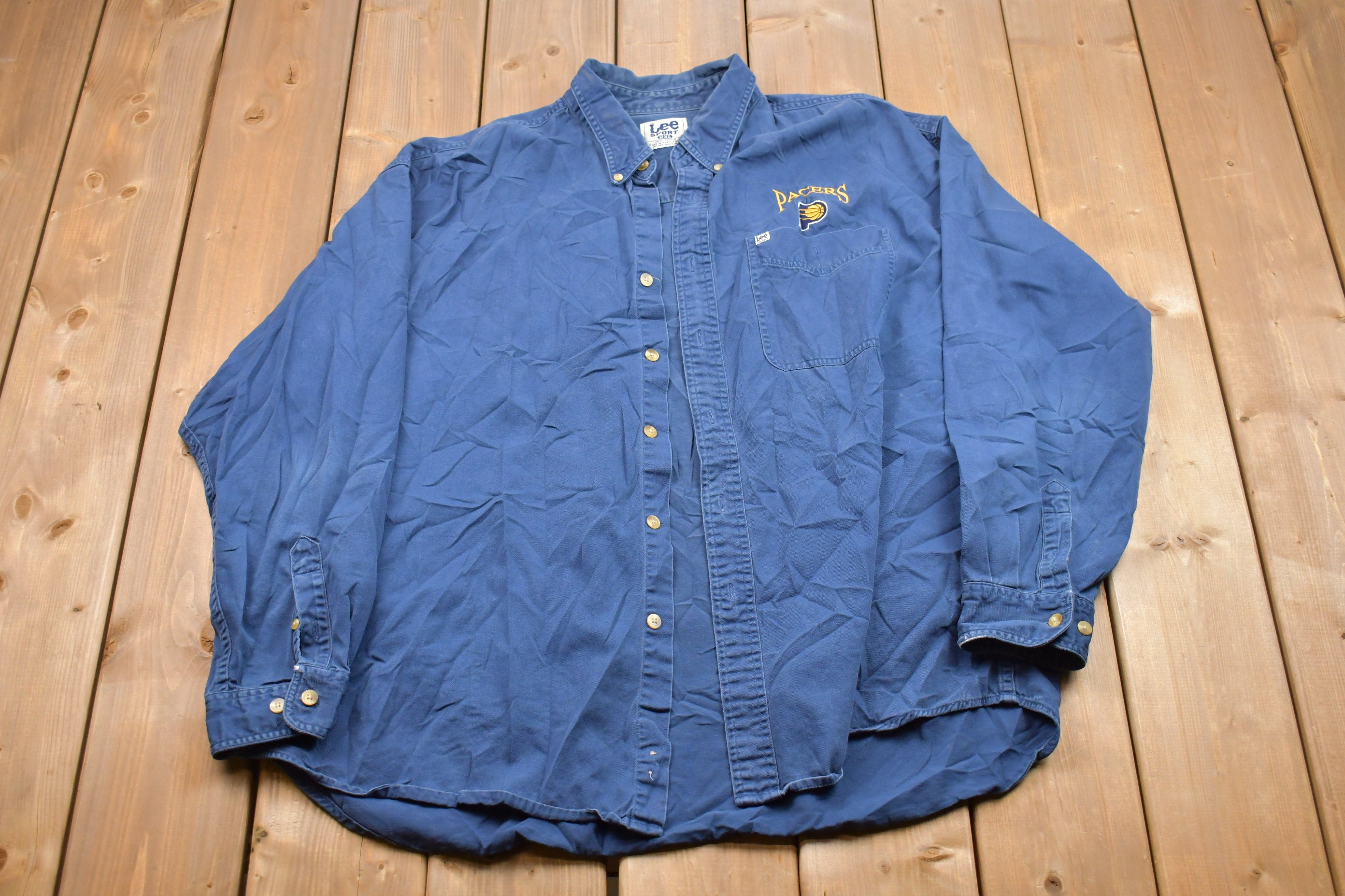 Vintage 1990s Lee Sport Denim Button Up Shirt