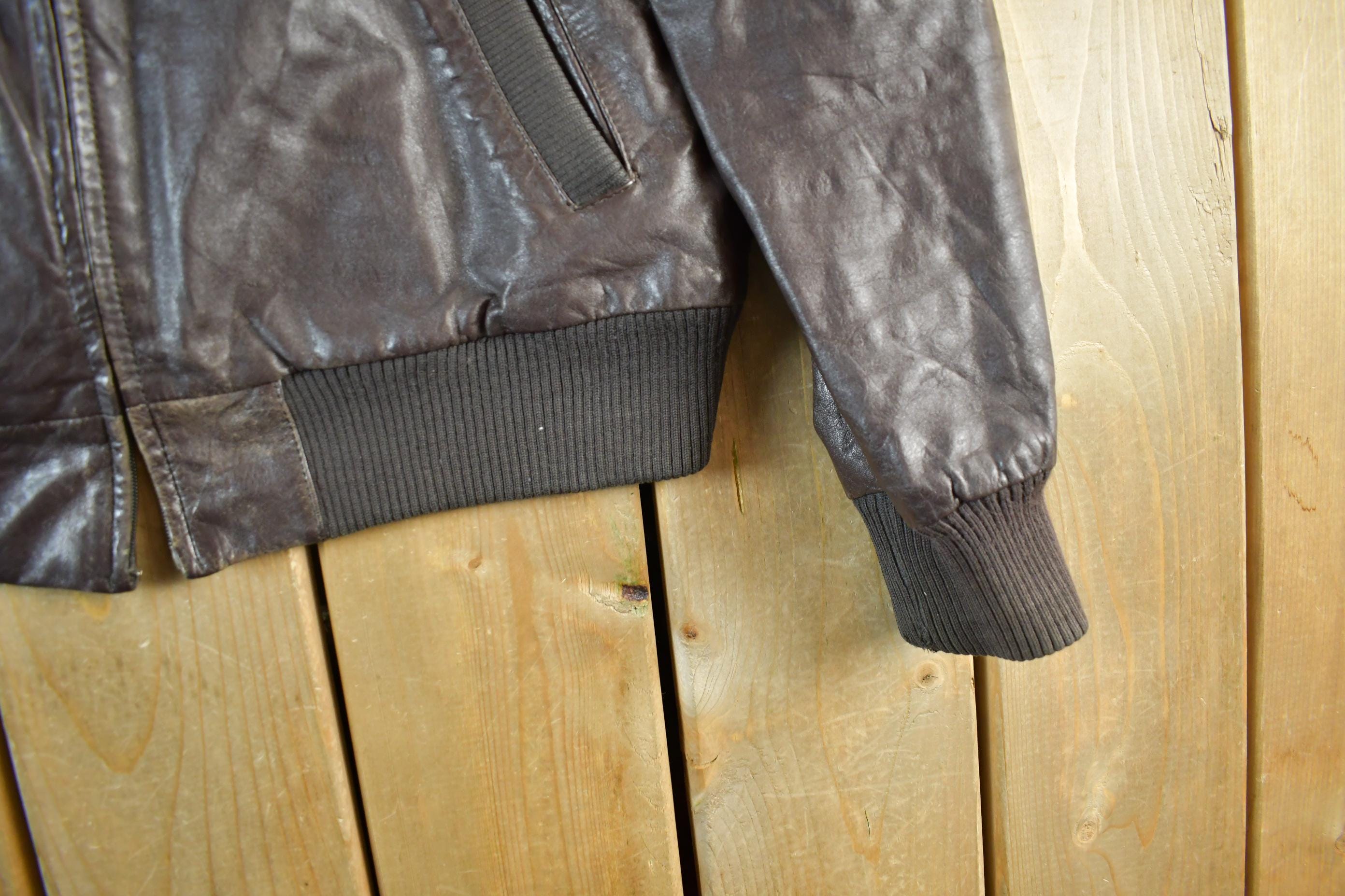 Vintage 1990s Cooper Leather Moto Cafe Biker Jacket Men's Medium
