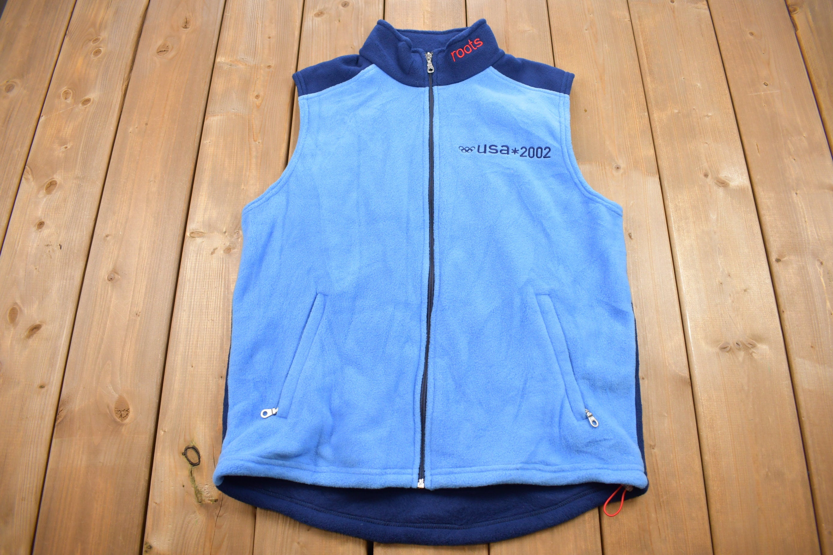 Vintage 2002 Roots Olympics Fleece Sweater Vest