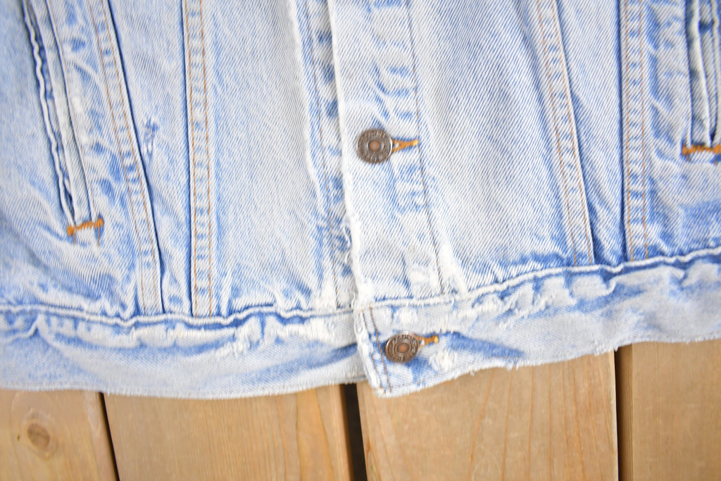 Vintage 1970s Levi's Jean Jacket  Vintage Distressed Denim  Streetwear  Made In USA  Light Wash