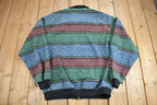 Vintage 1990s Obermeyer Ski Wear Fleece Sweater / Outdoorsman / 90s Sweater / Streetwear / Hiking / Fleece Zip up / Pattern