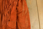 Vintage 1940s Genuine Leather Western Fringe Jacket Women's Medium /