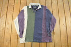 Vintage 1990s Mackinaw & Hudson Rugby Striped Shirt Mens XL