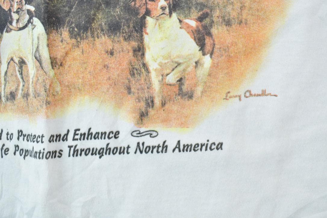 Vintage 1990s Pheasants And Dogs Graphic T-Shirt