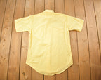Vintage 1990s Blank Yellow Button Up Shirt