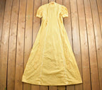 Vintage 1960s Floral Embroidery Dress