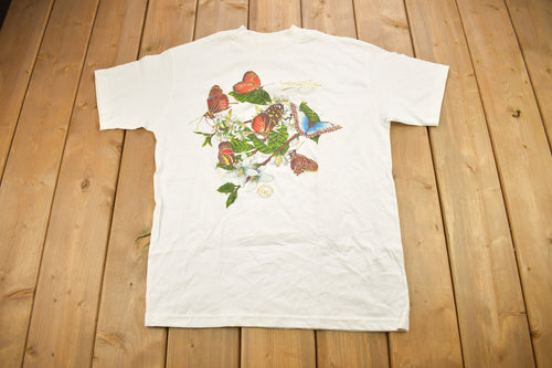 Vintage 1990s Butterfly Theme Costa Rica Souvenir T Shirt / Streetwear / Vacation Tee / Travel T Shirt