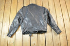 Vintage 1980s Leather Gold Harley Davidson Motorcycle Perfectly Distressed Biker Jacket Made In USA