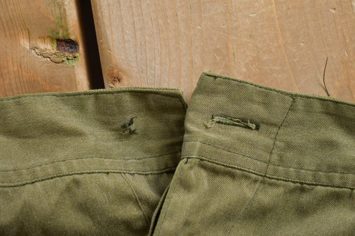 Vintage 1970s Military Wool Trousers Size 35 - 39 x 28