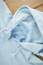 Vintage 1990s Blank Light Blue Zip Up Hoodie