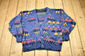 Vintage 1990s Abstract Pattern Knitted Cardigan Sweater