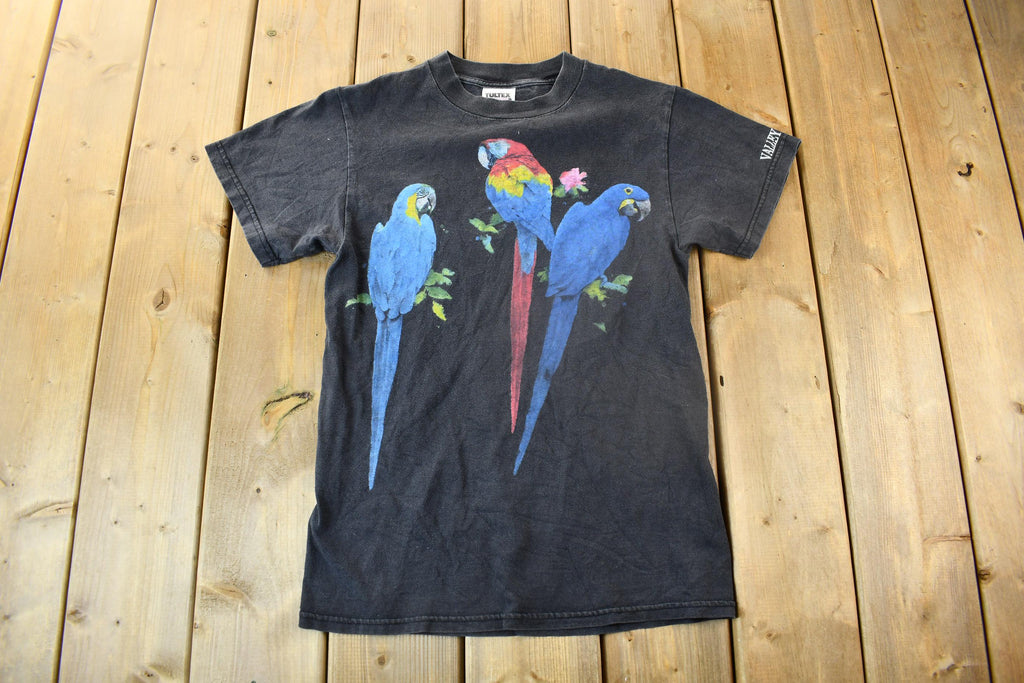 Vintage 1990s Valley Zoo Parrots Graphic T-Shirt