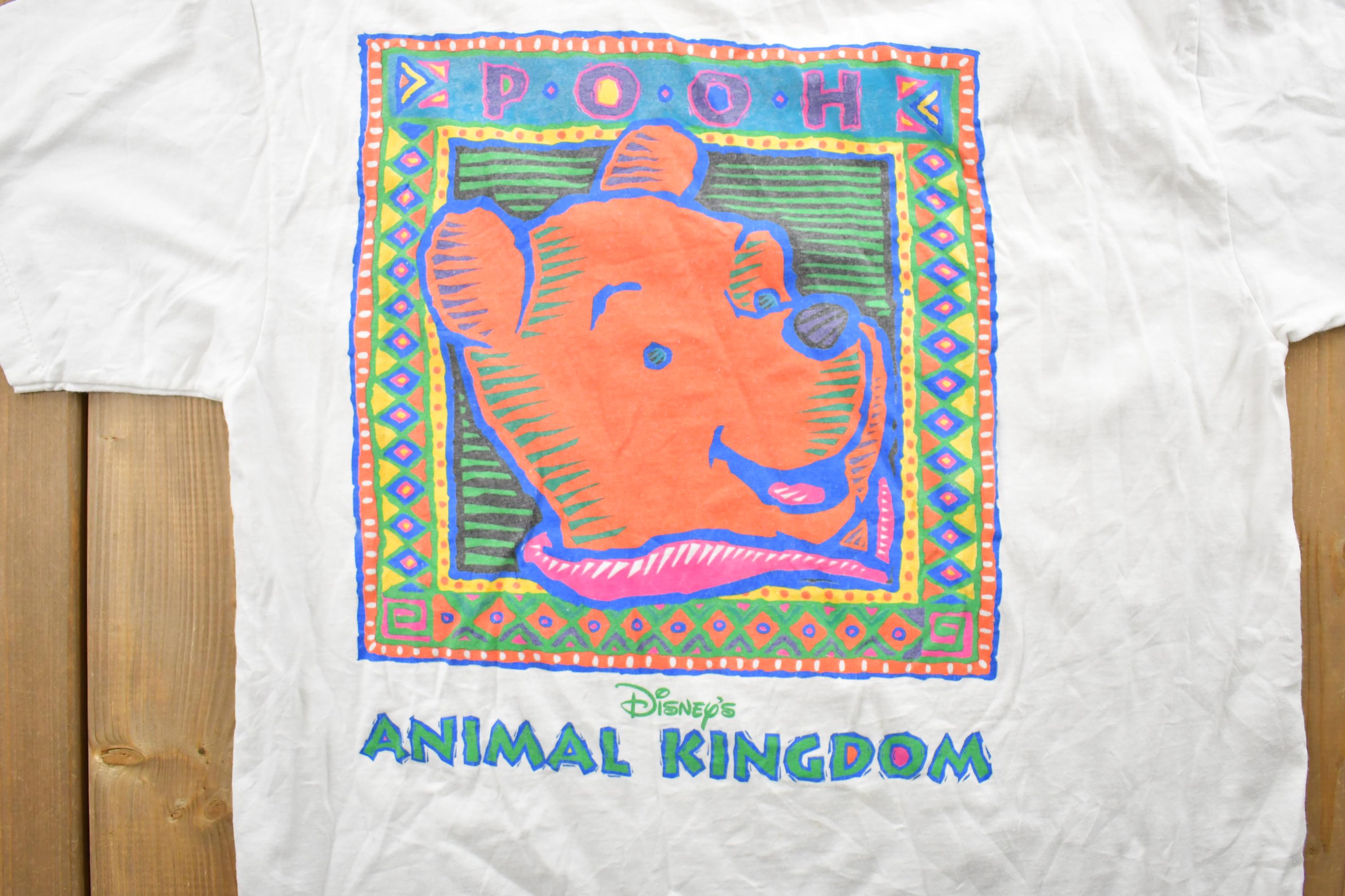 Vintage 1990s Pooh Bear Animal Kingdom Disney Cartoon Promo T-Shirt