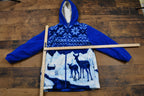 Vintage 1990s Winter Theme Classic Editions Full Zip Fleece Sweatshirt