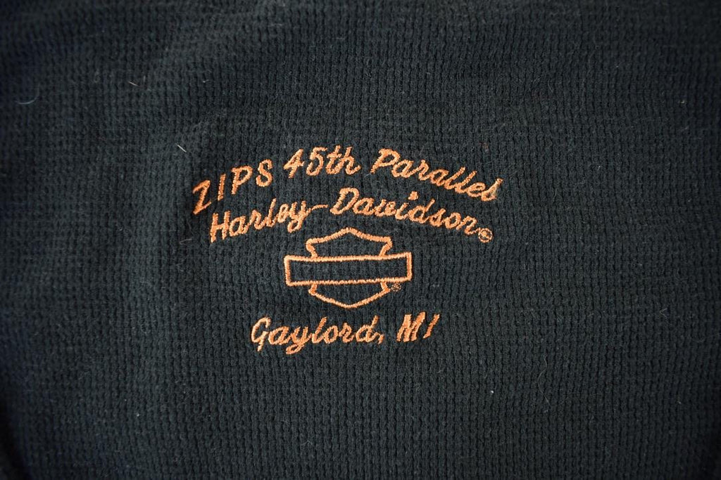 Vintage 1990s Harley Davidson Motorcycles Gaylord Michigan Womens Graphic Sweatshirt