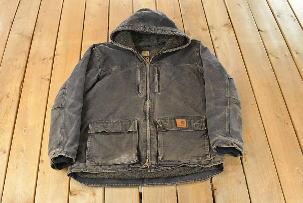 Vintage Y2K Carhartt Sherpa Lined Sandstone Jackson Work Jacket Men's Large