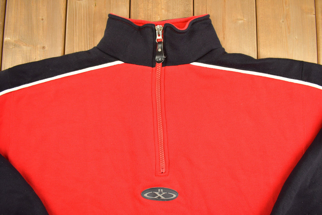 Vintage 1990s Boom X Embroidered Quarter Zip Sweatshirt