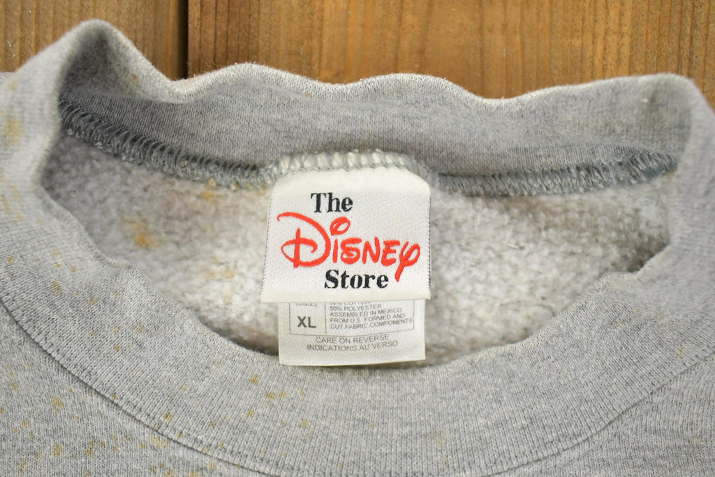 Vintage 1990s Eeyore The Disney Store Under The Weather Crewneck  Vintage Sweatshirt  Vintage Disney  Mickey  Embroidered  Made In USA