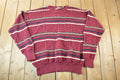 Vintage 1990s Stone Haven Knit Abstract Pattern Crewneck Sweater
