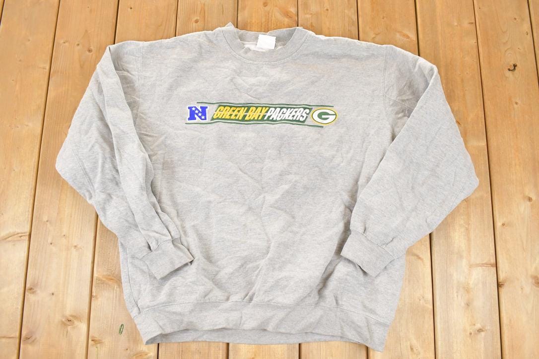 Vintage 1990s Green bay Packers Embroidered NFL Crewneck Sweatshirt Men'sL