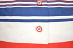 Vintage 1970s Striped Women's High Collared Button Up Shirt Dress