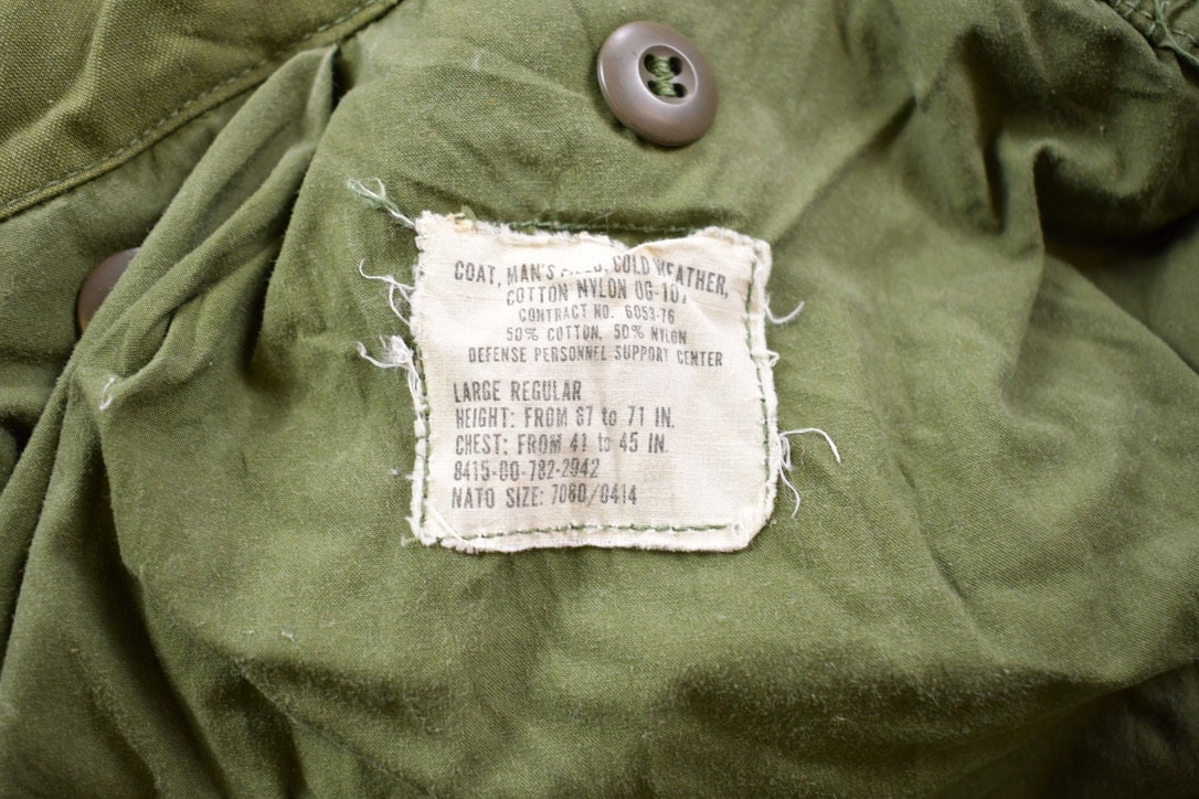 Vintage 1990s Army Cold Weather Field Jacket