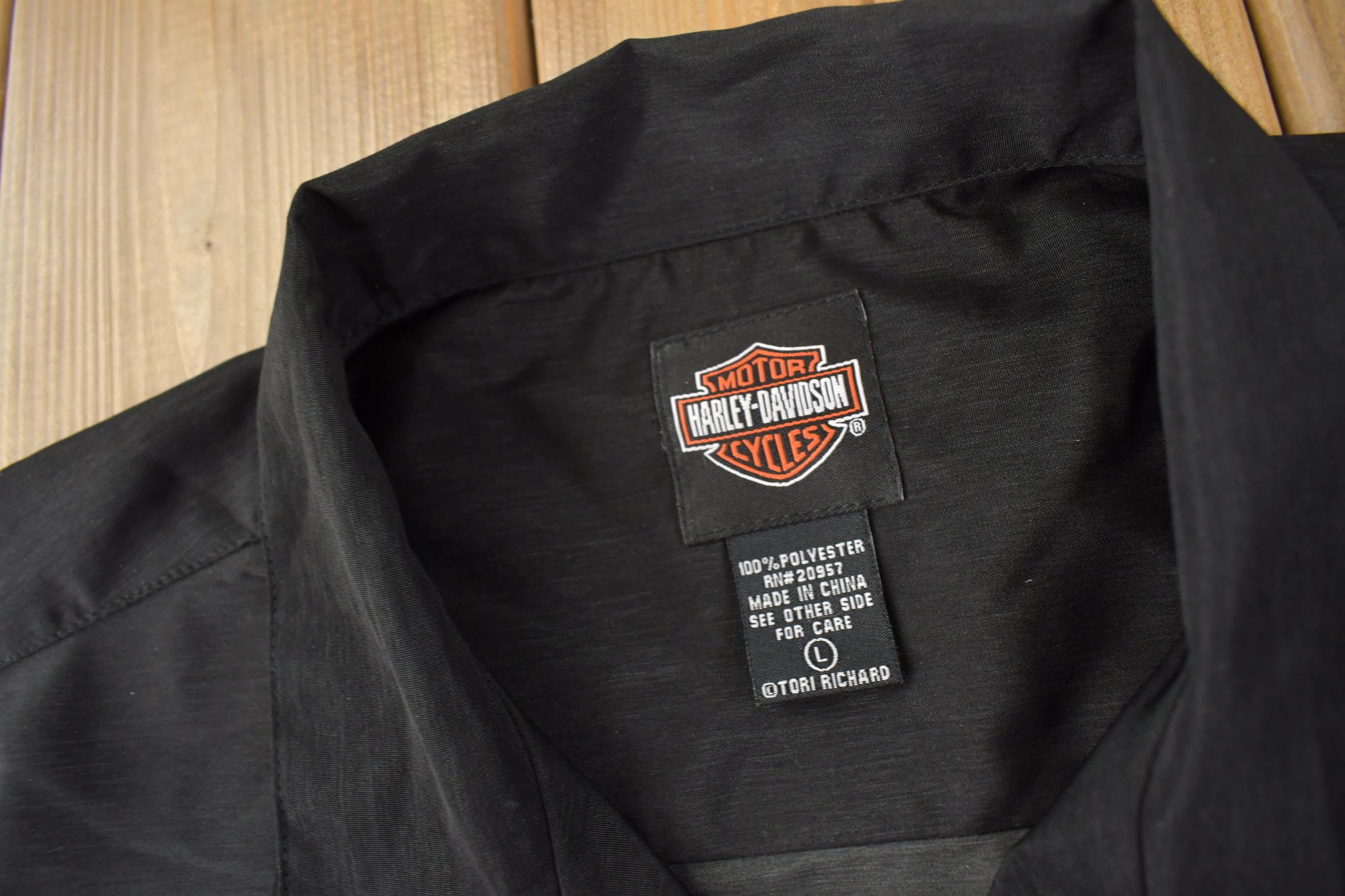 Vintage Y2K Harley Davidson Motorcycles Button Up Shirt