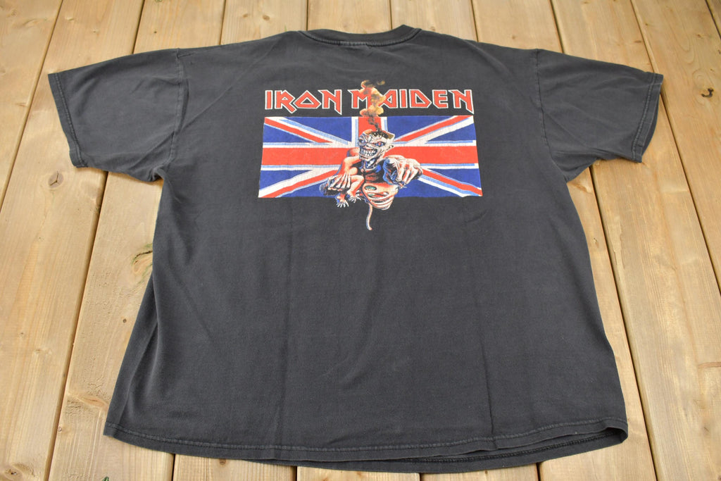 Vintage 1990s Iron Maiden All Over Print Band Tee