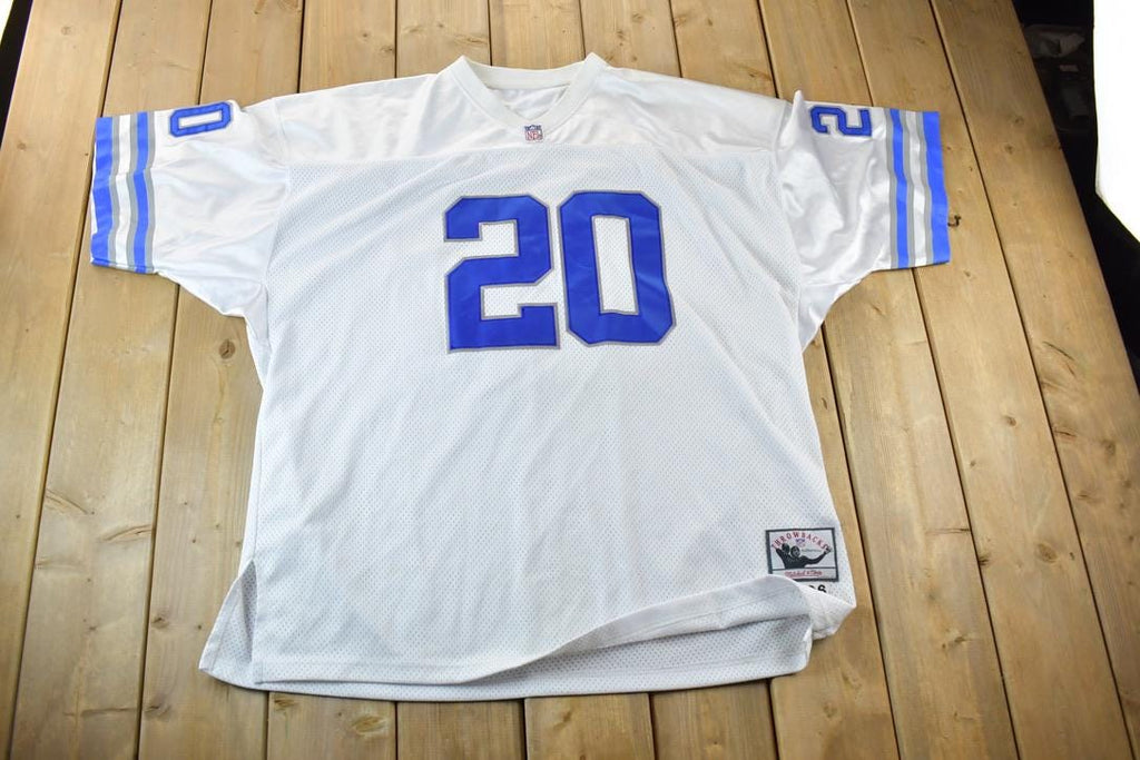 Vintage 1996 Barry Sanders Mitchell And Ness Throwback NFL Embroidered Jersey
