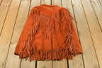 Vintage 1940s Genuine Leather Western Fringe Jacket Women's Medium /